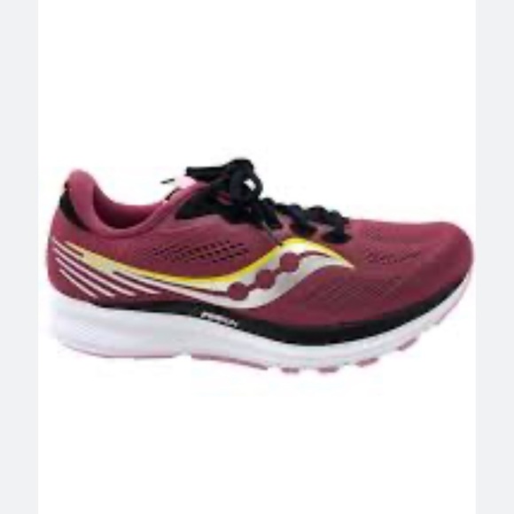 Saucony Rides‎ 14. Women’s Running Shoe. Excellent  Size 9. Maroon - Picture 2 of 6